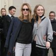 Vanessa Paradis et sa fille Lily-Rose Depp arrivent au défilé de mode prêt-à-porter automne-hiver 2017/2018 "Chanel" au Grand Palais à Paris. Le 7 mars 2017 © CVS-Veeren / Bestimage