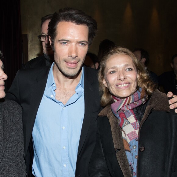 Nicolas Bedos avec ses parents, Guy Bedos et Joelle Bercot lors de l'avant-première du film "Monsieur & Madame Andelman" au cinéma Elysées Biarritz à Paris, France, le 6 mars 2017. © Cyril Moreau/Bestimage