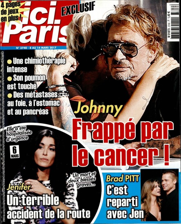 Couverture du magazine "Ici Paris" en kiosques le 8 mars 2017