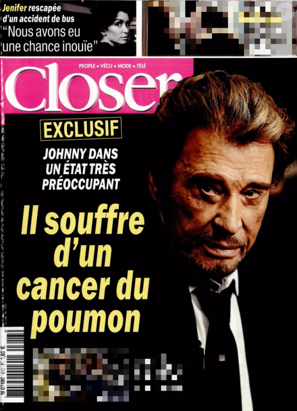 Couverture du magazine "Closer" en kiosques le 8 mars 2017
