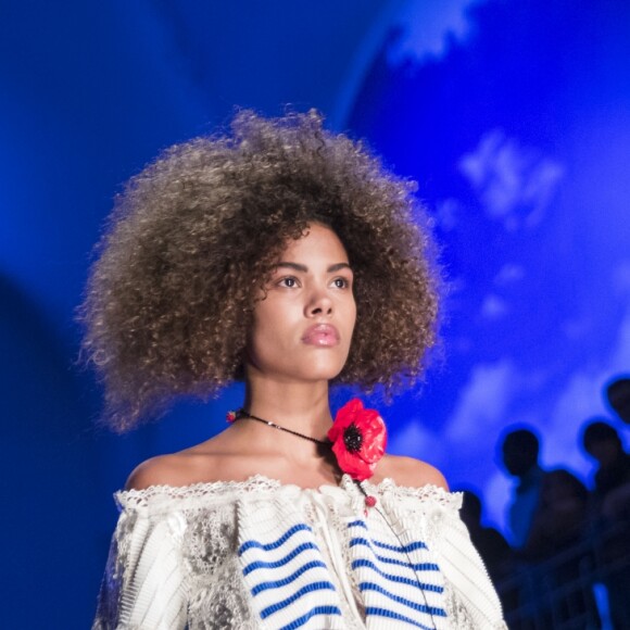 Tina Kunakey au défilé de mode Haute-Couture printemps-été 2017 "Jean-Paul Gaultier" à Paris le 25 janvier 2017. © Olivier Borde/Bestimage