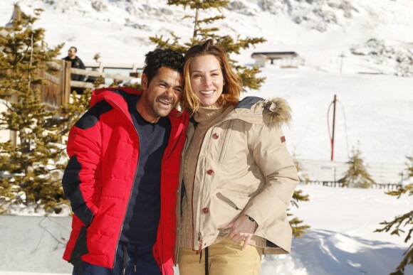 Jamel Debbouze et sa femme Mélissa Theuriau lors du 20ème Festival du film de comédie à l'Alpe d'Huez, France, le 20 janvier 2017.