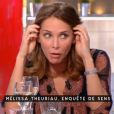 Mélissa Theuriau sur le plateau de l'émission "C à vous" le 15 mars 2017