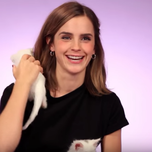 Emma Watson fait une interview pour BuzzFeed avec des chatons. (capture d'écran)