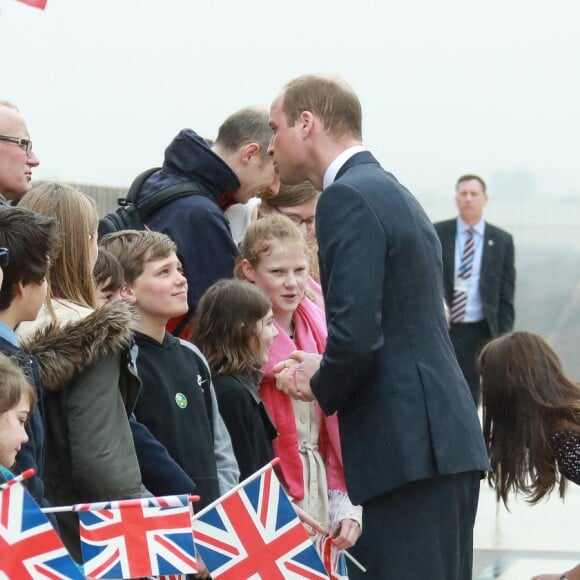 Le prince William et Kate Middleton sur le parvis des droits de l'homme au Trocadéro à Paris le 18 mars 2017.