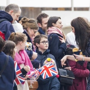 Le prince William et Kate Middleton sur le parvis des droits de l'homme au Trocadéro à Paris le 18 mars 2017.