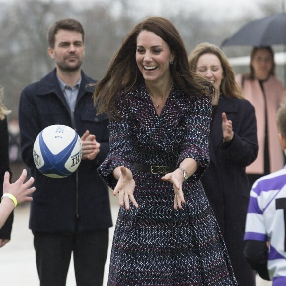 Le prince William et Kate Middleton sur le parvis des droits de l'homme au Trocadéro à Paris le 18 mars 2017.