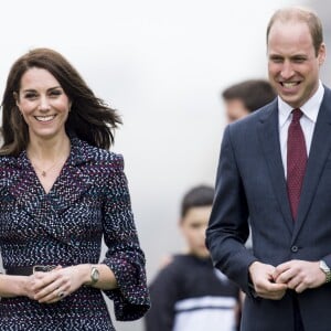 Le prince William et Kate Middleton sur le parvis des droits de l'homme au Trocadéro à Paris le 18 mars 2017.