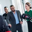  La princesse Sofia de Suède s'est essayée à la boxe lors de l'inauguration d'un nouveau centre de loisirs pour les jeunes défavorisés à Husby, dans la banlieue de Stockholm, le 17 mars 2017. 