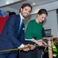  La princesse Sofia et le prince Carl Philip de Suède ont inauguré ensemble un centre de loisirs pour les jeunes défavorisés à Husby, dans la banlieue de Stockholm, le 17 mars 2017. 