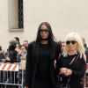 Naomi Campbell et Donatella Versace à Milan, le 27 février 2017.