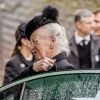 La reine Margrethe de Danemark - Obsèques du prince Richard de Sayn-Wittgenstein-Berleburg à Bad Berleburg en Allemagne le 21 mars 2017. 21/03/2017 - Bad Berlebourg