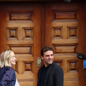 Olivia Wilde et Oscar Isaac sur le tournage du film "Life Itself" à New York le 21 mars 2017.