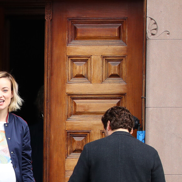 Olivia Wilde et Oscar Isaac sur le tournage du film "Life Itself" à New York le 21 mars 2017.