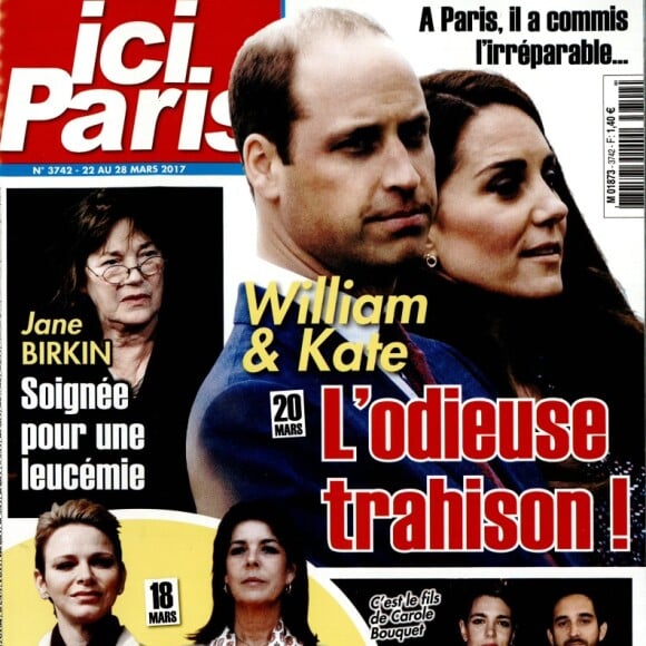 Magazine "Ici Paris" en kiosques le 22 amrs 2017.