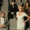Edie Falco, James Gandolfini, Robert Iler et Jamie-Lynn Sigler, protagonistes de la série Les Soprano, posant en 2002 à Los Angeles.