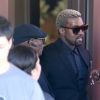 Kim Kardashian et Kanye West aux obsèques d'Avery Anderson (fils du cousin de Kanye, Ricky Anderson) décédé à l'age de 17 mois, à Los Angeles le 24 mars 2017.
