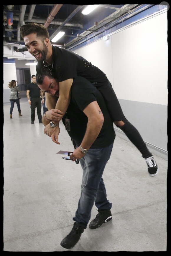 Exclusif - Kendji Girac dans les backstage de son dernier concert de la tournée "Ensemble" à l'AccorHotels Arena (POPB Bercy) à Paris, le 10 mars 2017.