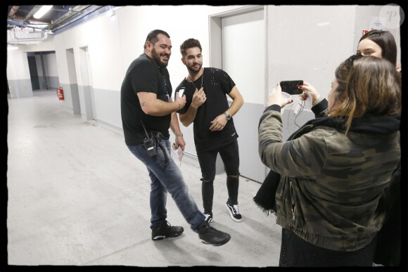 Exclusif - Kendji Girac dans les backstage de son dernier concert de la tournée "Ensemble" à l'AccorHotels Arena (POPB Bercy) à Paris, le 10 mars 2017.