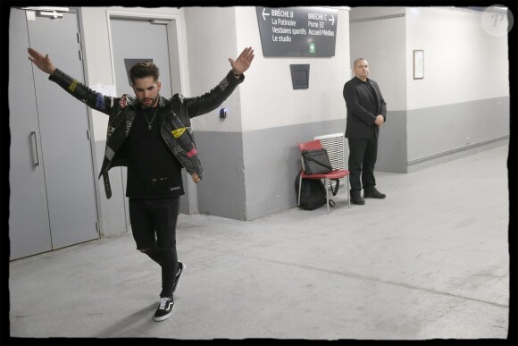 Exclusif - Kendji Girac dans les backstage de son dernier concert de la tournée "Ensemble" à l'AccorHotels Arena (POPB Bercy) à Paris, le 10 mars 2017.