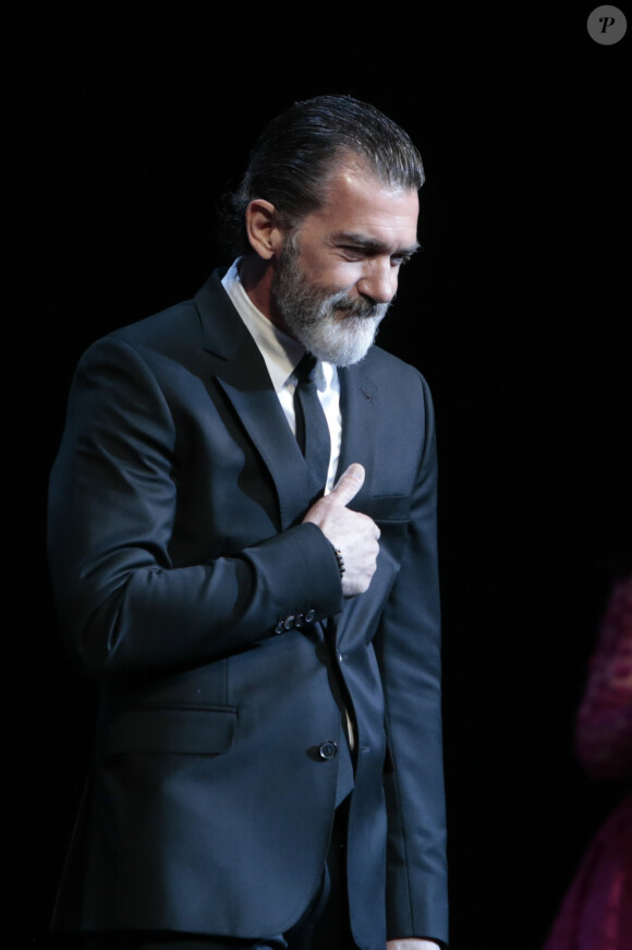 Antonio Banderas reçoit le prix Biznaga de Oro lors du 20ème Festival du Film de Malaga en Espagne, le 25 mars 2017