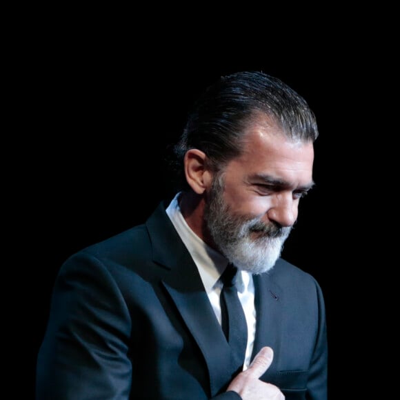 Antonio Banderas reçoit le prix Biznaga de Oro lors du 20ème Festival du Film de Malaga en Espagne, le 25 mars 2017