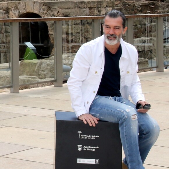 Antonio Banderas en conférence de presse au festival du film de Malaga, le 25 mars 2017. © Fotos Lorenzo Carnero via Zuma Press/Bestimage