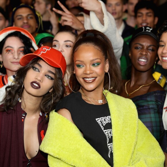 Rihanna au défilé Fenty Puma by Rihanna à Paris, le 6 mars 2017.