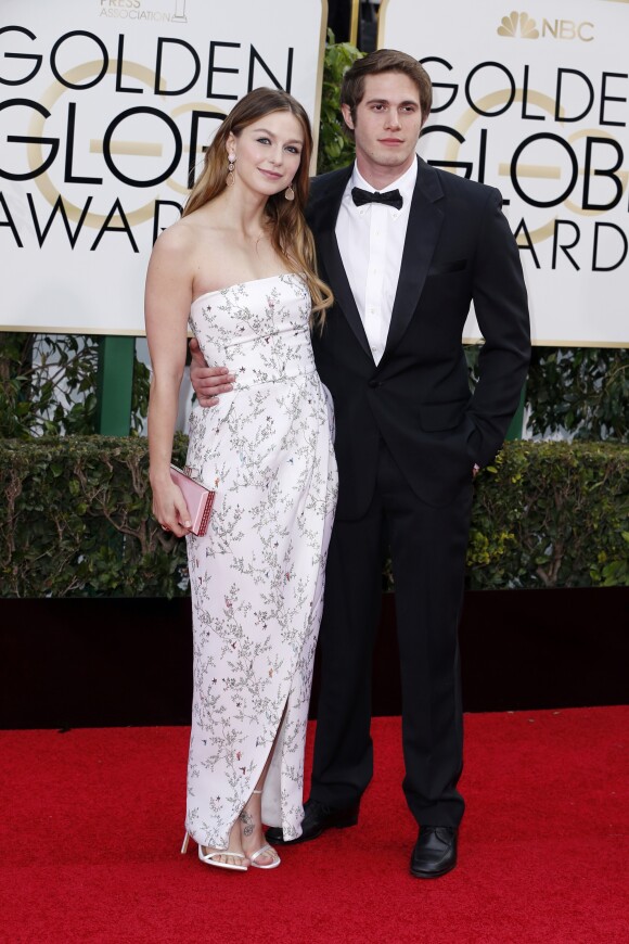 Melissa Benoist et son mari Blake Jenner à La 73ème cérémonie annuelle des Golden Globe Awards à Beverly Hills, le 10 janvier 2016. © Olivier Borde/Bestimage