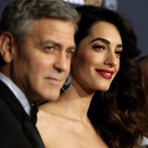 George Clooney et son épouse Amal Clooney - Photocall de la 42ème cérémonie des Cesar à la salle Pleyel à Paris, le 24 février 2017.