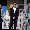 Julianne Moore, Matt Damon et George Clooney sur la scène du CinemaCon 2017 au Caesars Palace le 28 mars 2017 à Las Vegas. Le trio présente le film "Suburbicon".