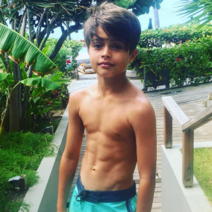 Brooke Burke a publié une photo de son fils lors de ses vacances aux Antilles - Photo publiée sur Instagram le 29 mars 2017