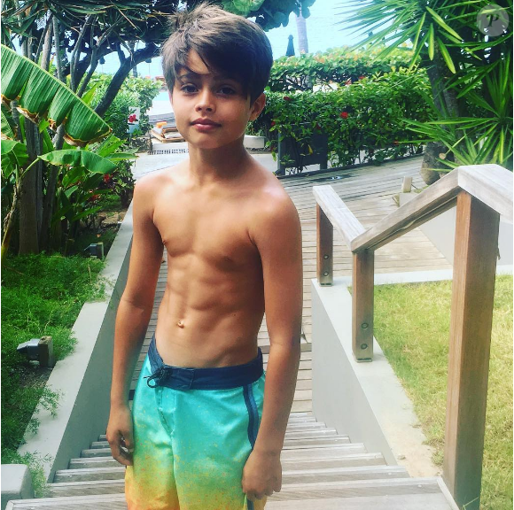 Brooke Burke a publié une photo de son fils lors de ses vacances aux Antilles - Photo publiée sur Instagram le 29 mars 2017