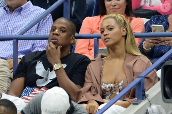 Beyoncé et son mari Jay Z pendant l'US Open 2016 au USTA Billie Jean King National Tennis Center à Flushing Meadow, New York City, New York, Etats-Unis, le 1er Septembre 2016.-