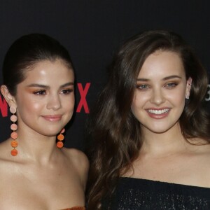 Selena Gomez, Katherine Langford à la première de ''13 Reasons Why'' au Paramount Studios à Los Angeles, le 30 mars 2017