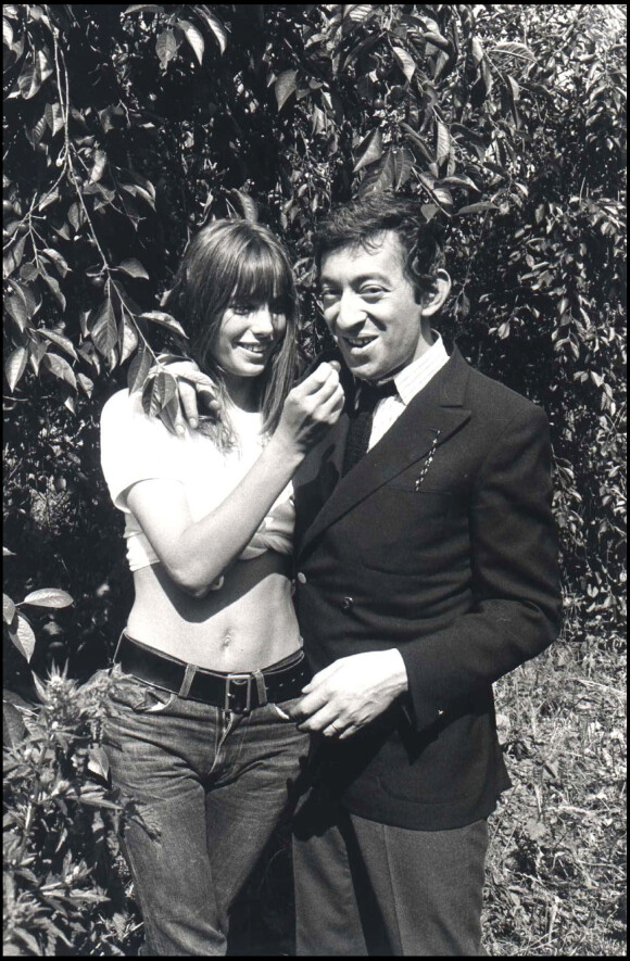 Jane Birkin et Serge Gainsbourg, photo d'archives au début de leur relation.