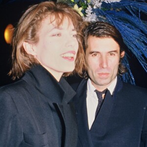 Jane Birkin et Jacques Doillon à l'Alcazar à Paris en décembre 1983.