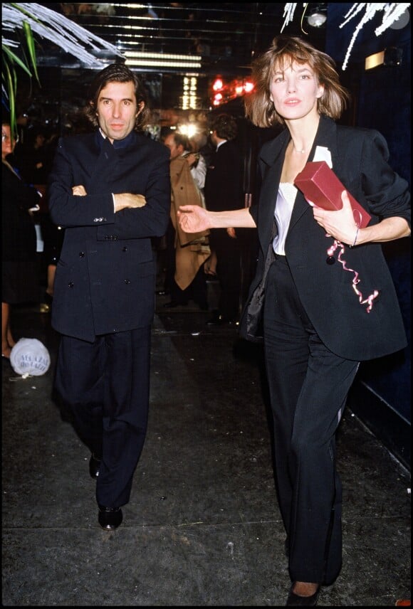 Jane Birkin et Jacques Doillon à l'Alcazar à Paris en décembre 1983.