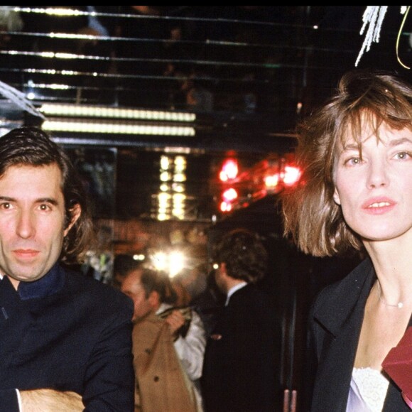 Jane Birkin et Jacques Doillon à l'Alcazar à Paris en décembre 1983.
