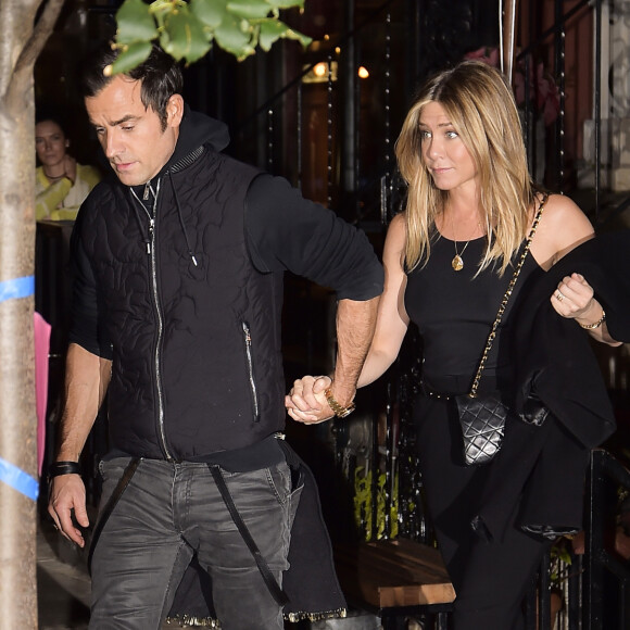 Jennifer Aniston et son mari Justin Theroux à la sortie du restaurant Smile à New York, le 24 septembre 2016.24/09/2016 - New York
