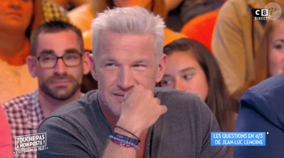 Benjamin Castaldi a tenu des propos crus sur sa collègue Agathe Auproux. Emission "Touche pas à mon poste" sur C8. Le 5 avril 2017.
