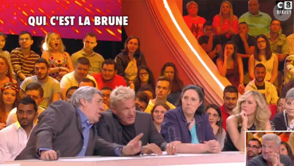 Benjamin Castaldi a tenu des propos crus sur sa collègue Agathe Auproux. Emission "Touche pas à mon poste" sur C8. Le 5 avril 2017.