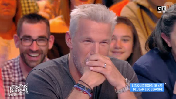 Benjamin Castaldi a tenu des propos crus sur sa collègue Agathe Auproux. Emission "Touche pas à mon poste" sur C8. Le 5 avril 2017.