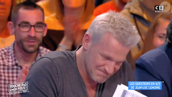 Benjamin Castaldi a tenu des propos crus sur sa collègue Agathe Auproux. Emission "Touche pas à mon poste" sur C8. Le 5 avril 2017.