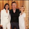 Alexandra Schamis, Jean-Luc Lemoine et sa compagne Adeline - Cérémonie des remises des insignes d'officier dans l'ordre national du mérite à Gilbert Coullier. En 2010. 