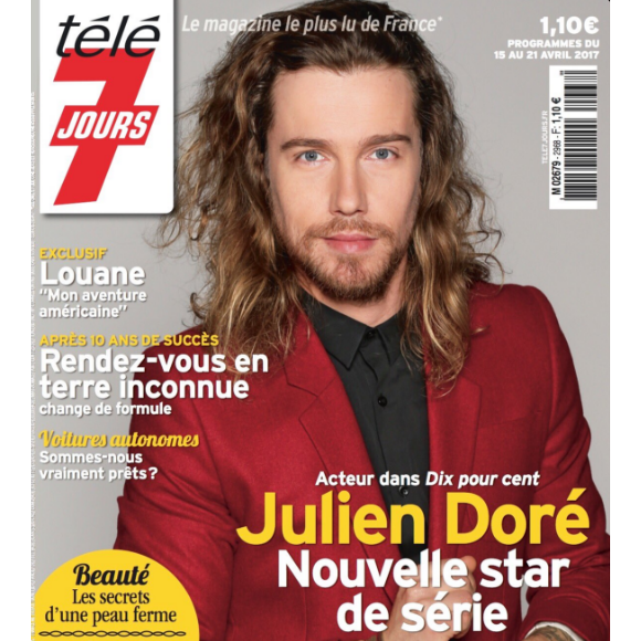 Julien Doré en couverture de Télé 7 jours, en kiosques le 10 avril 2017