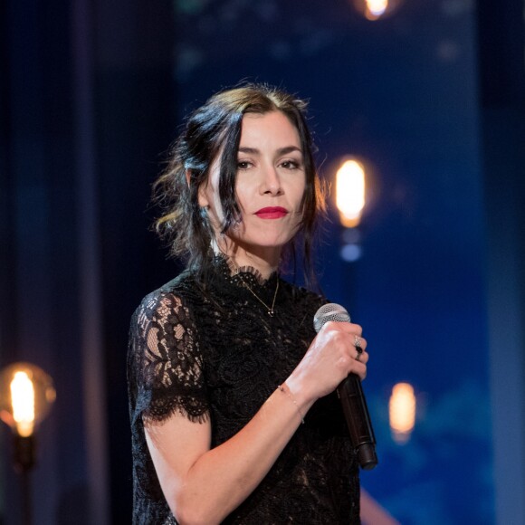 Exclusif - Olivia Ruiz - Enregistrement de l'émission MerciBrassens, dans les studios de La Plaine Saint-Denis. Le 31 janvier 2017 © Cyril Moreau / Bestimage