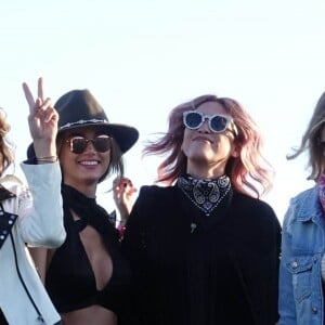 Alessandra Ambrosio et des amies à l'ouverture du festival de Coachella à Indio, le 14 avril 2017.