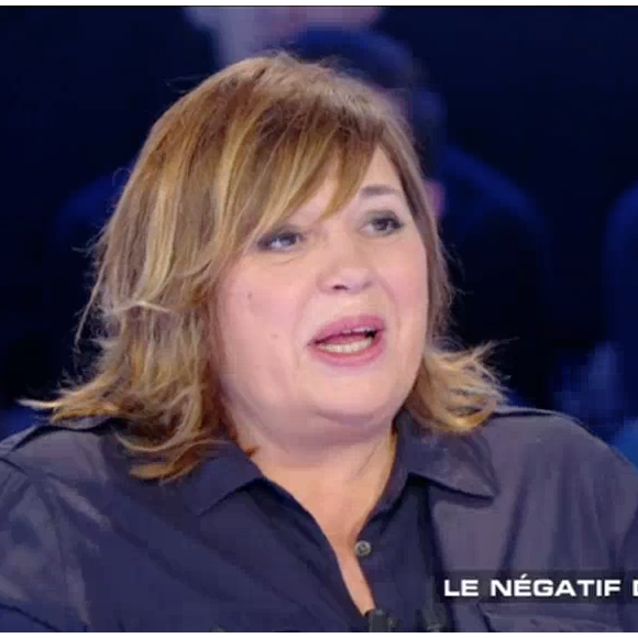 Michèle Bernier sur le plateau de "Salut les Terriens !" sur C8. Le 15 avril 2017.