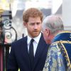 Le prince William, duc de Cambridge, Catherine (Kate) Middleton, duchesse de Cambridge, et le prince Harry assistent à une messe en hommage aux victimes de l'attentat de Londres à l'abbaye de West­mins­ter. Le 6 avril 2017